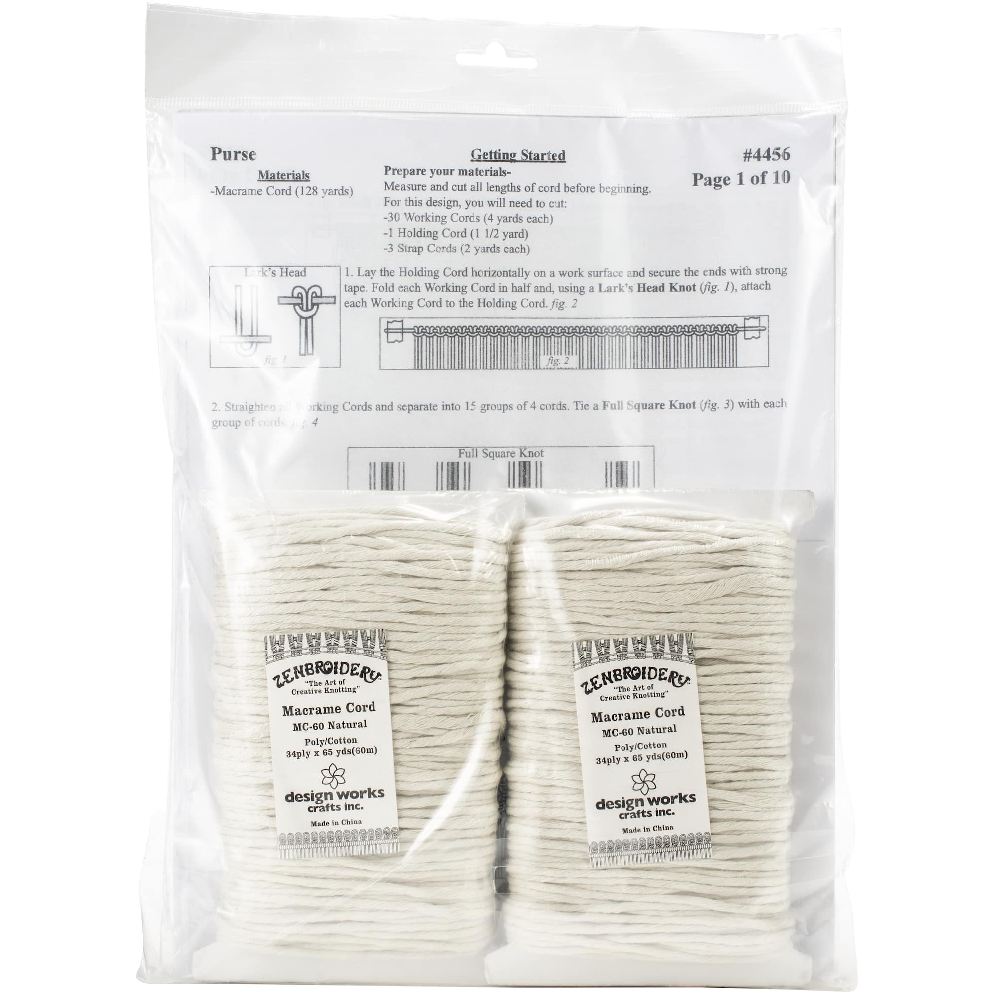 Design Works™ Zenbroidery™ Macramé Purse Kit